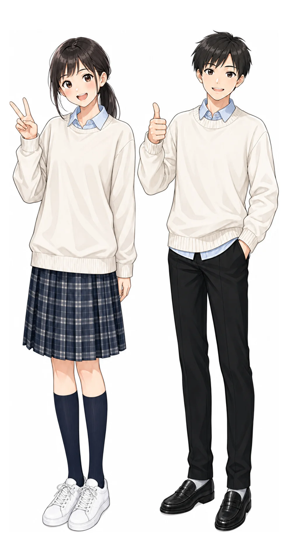 工芸の私服(制服なし)イラスト