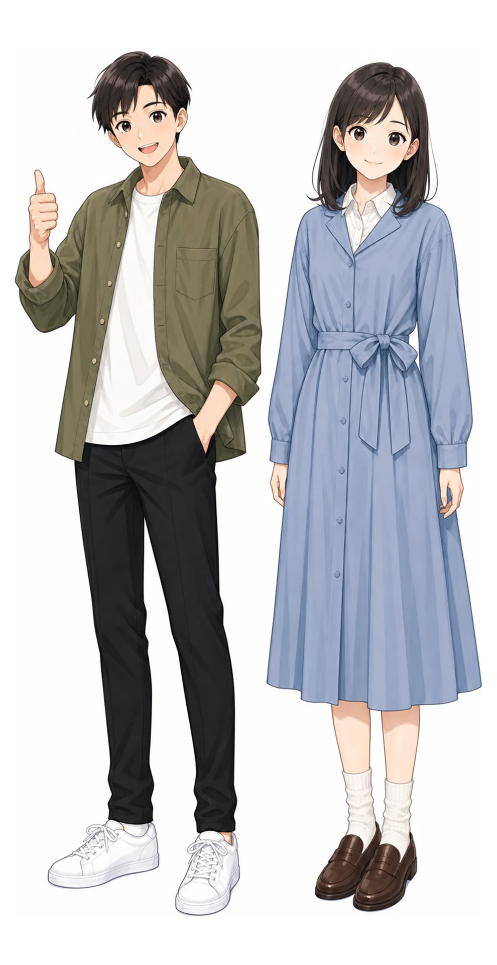 井草の私服（制服なし）イラスト