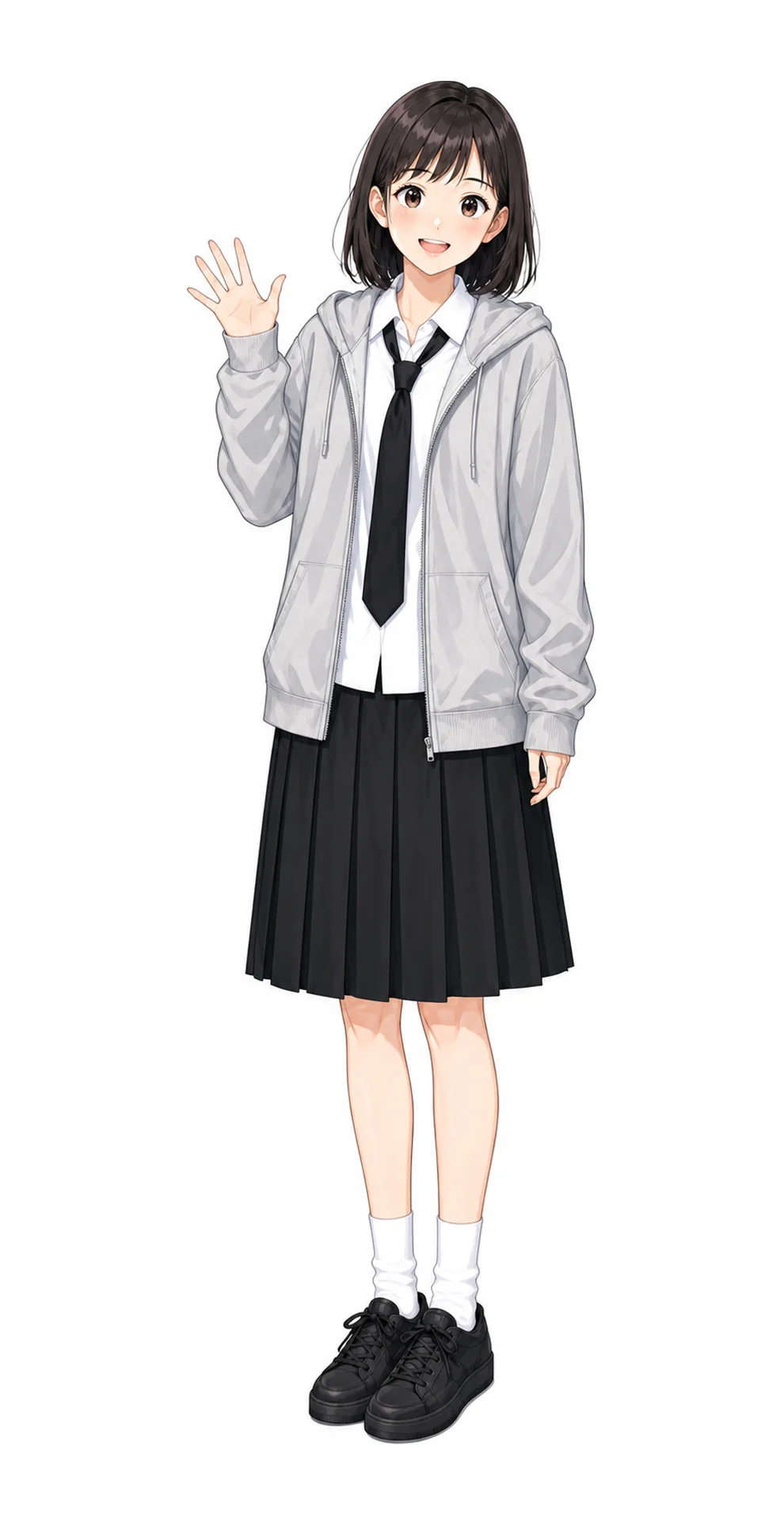 立教女学院の私服(制服なし)イラスト