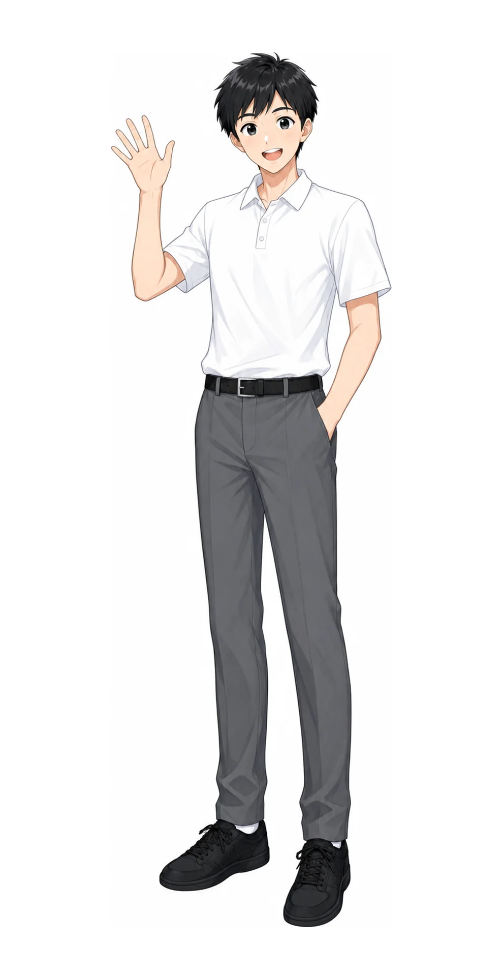武蔵の私服（制服なし）イラスト