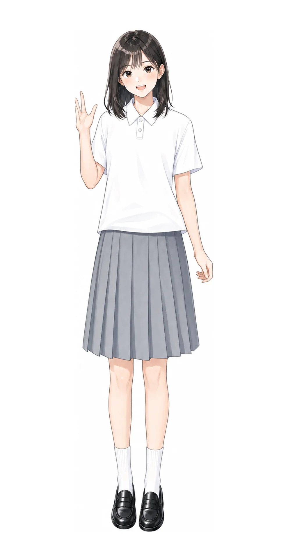 香蘭女学校の女子制服イラスト