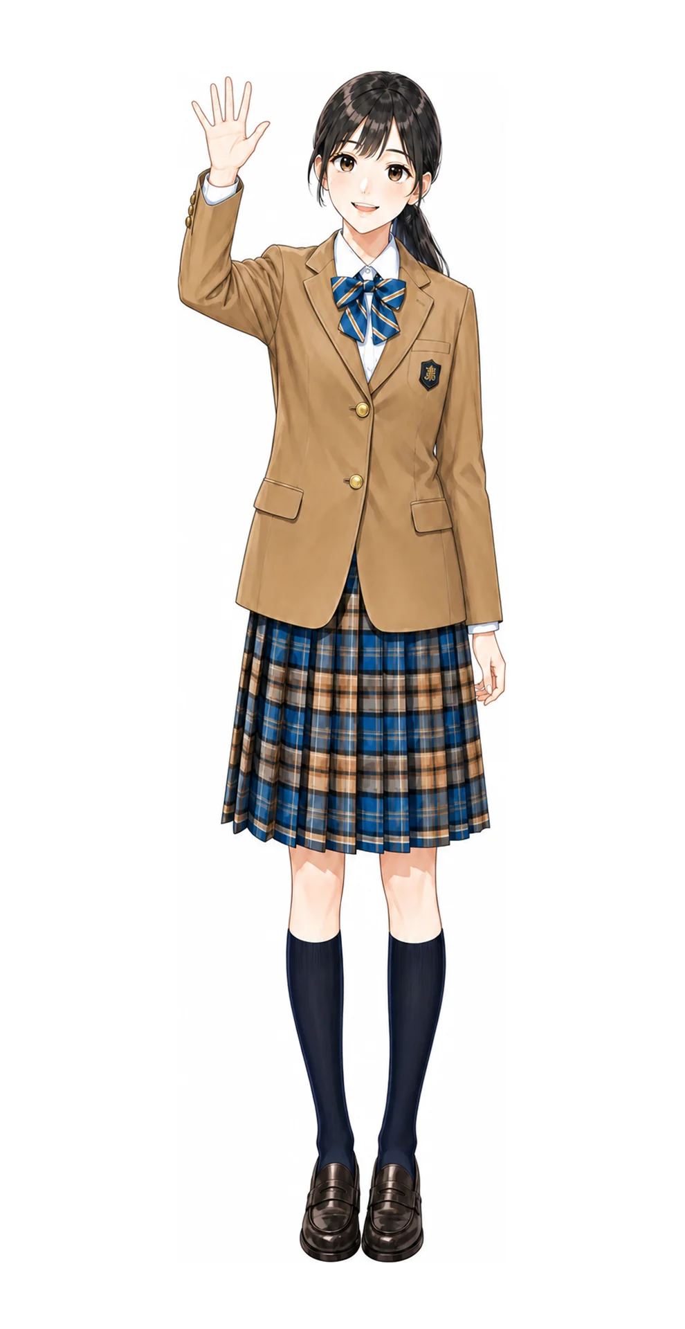 品川女子学院の女子制服イラスト