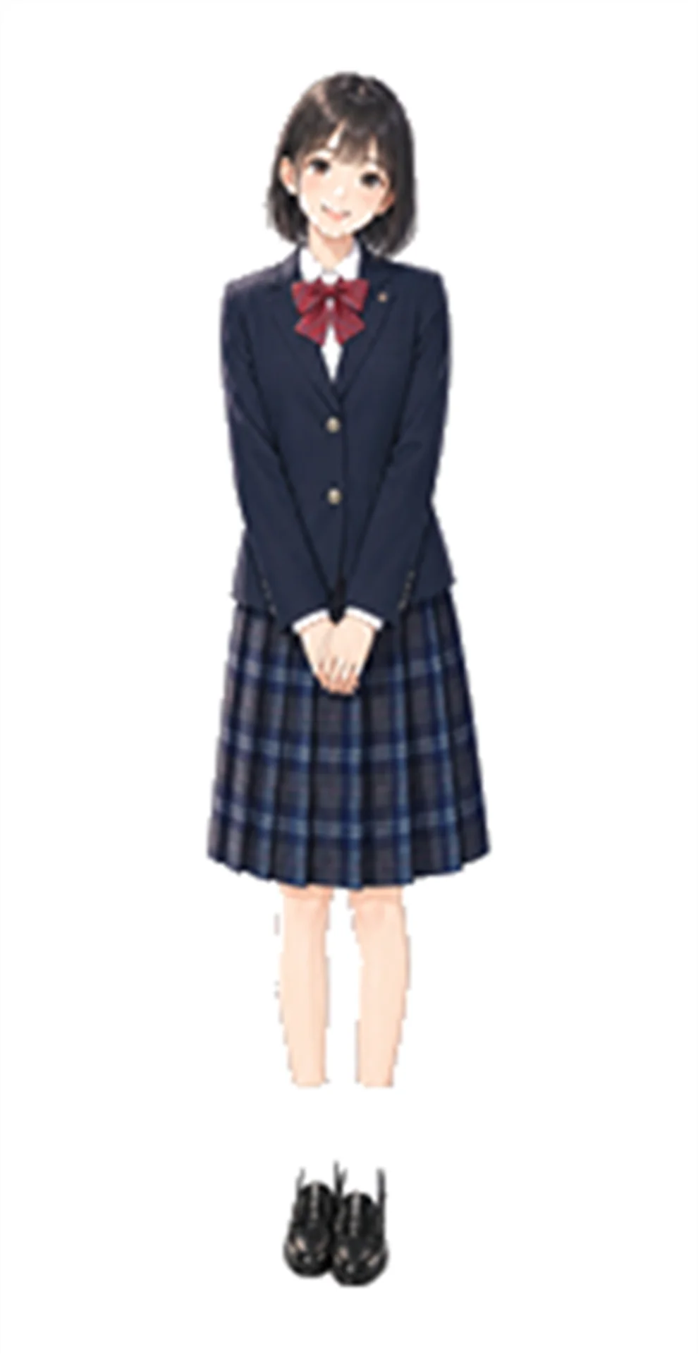 東京家政学院の女子制服イラスト