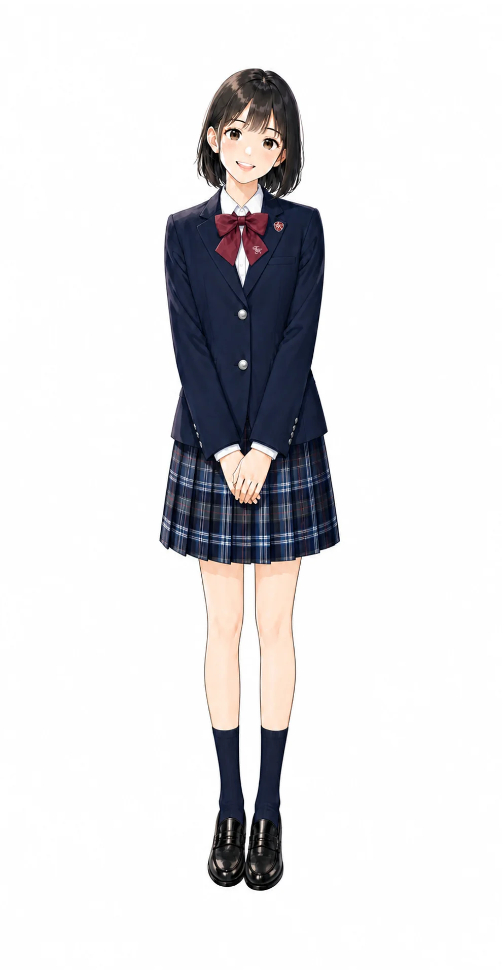 東京家政学院の女子制服イラスト