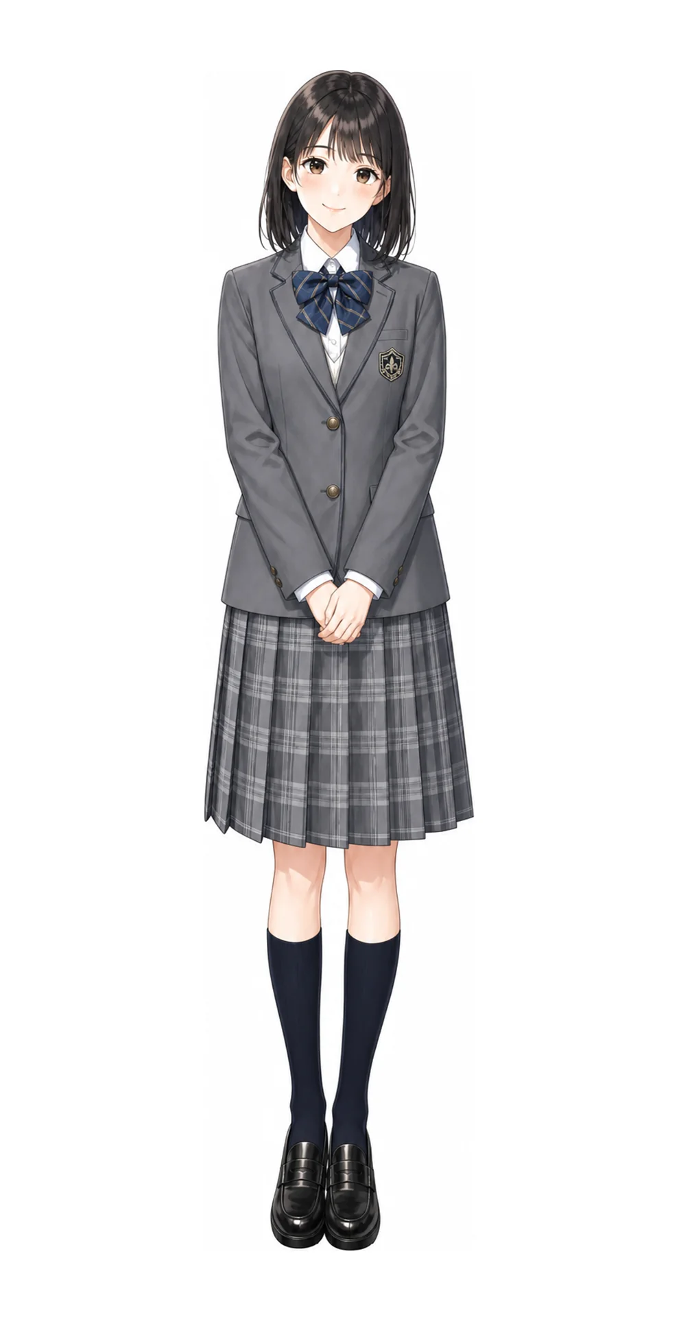 鷗友学園女子の女子制服イラスト
