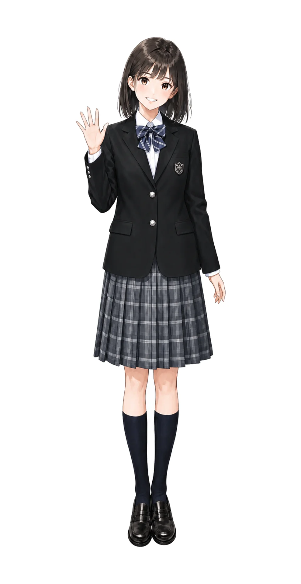 国本女子の女子制服イラスト