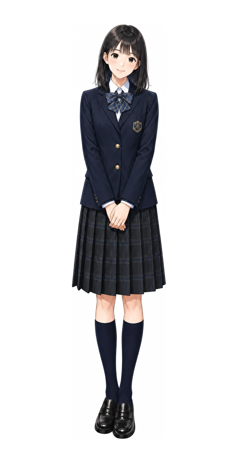 下北沢成徳の女子制服イラスト