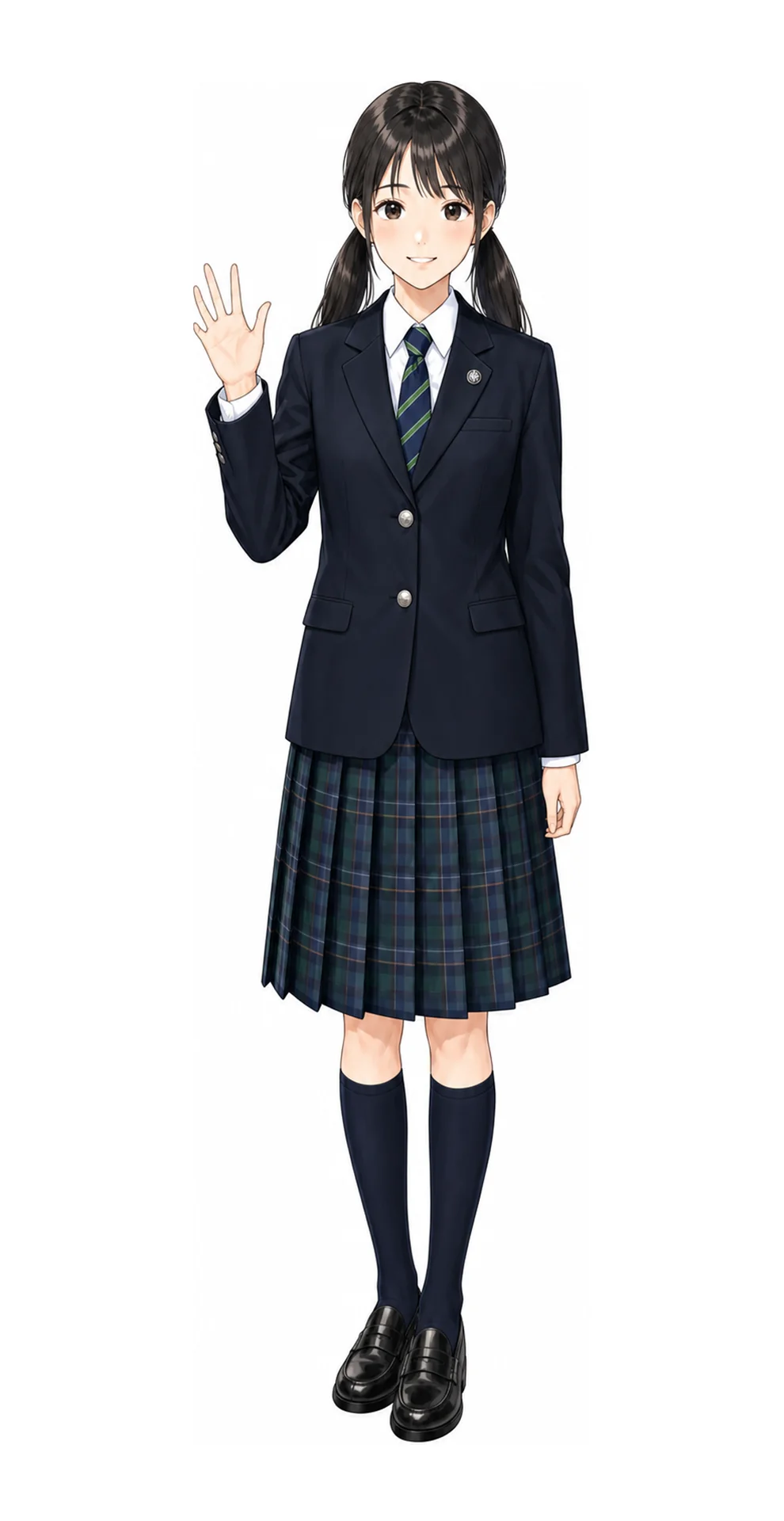昭和女子大学附属昭和の女子制服イラスト