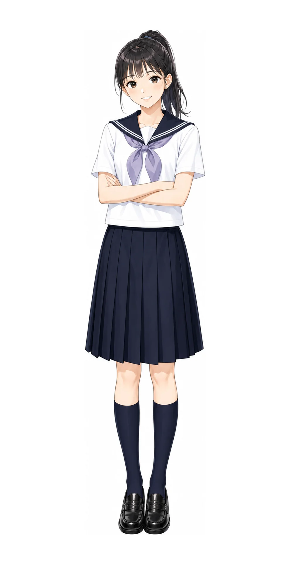 田園調布雙葉の女子制服イラスト