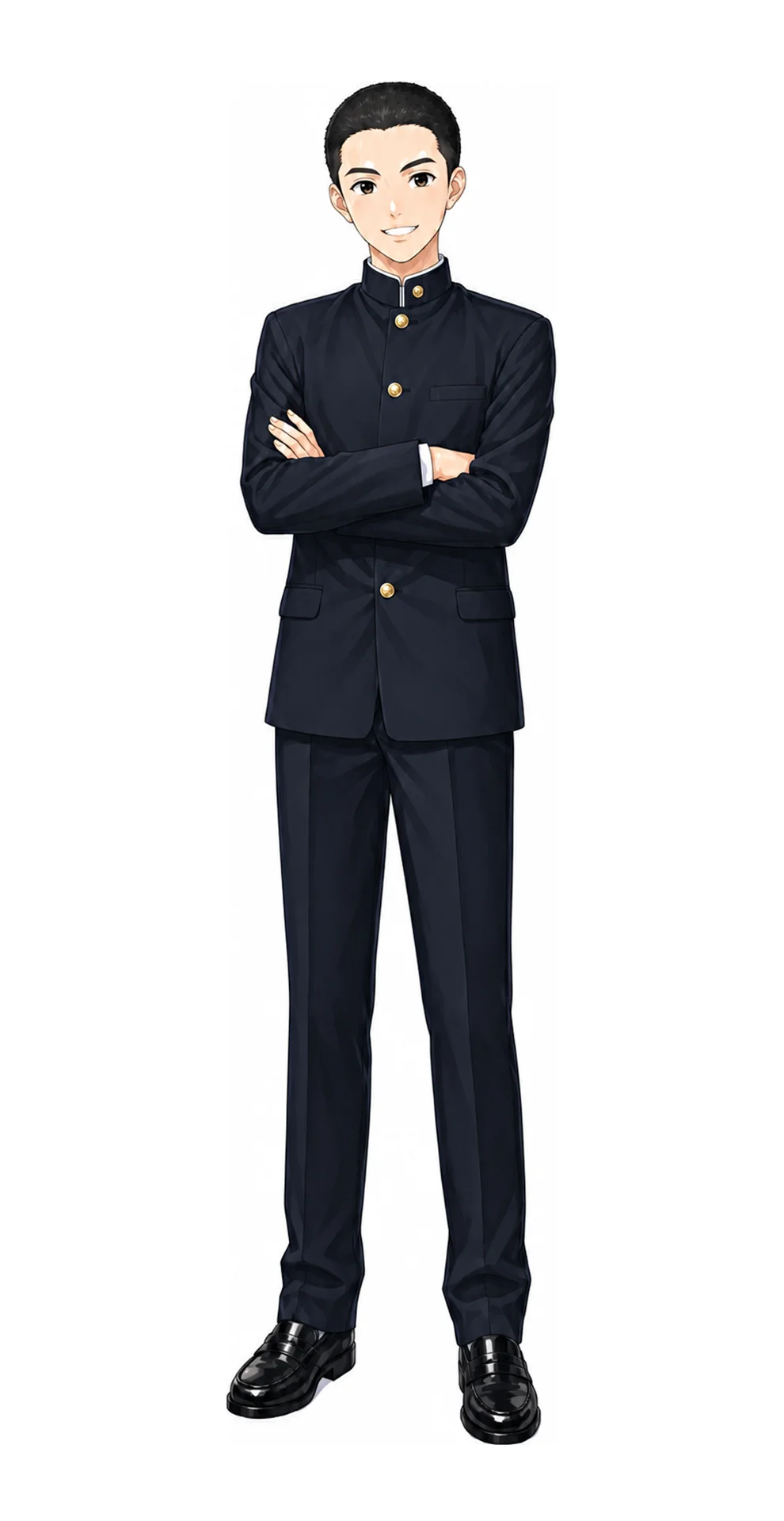 東京都市大学付属の男子制服イラスト
