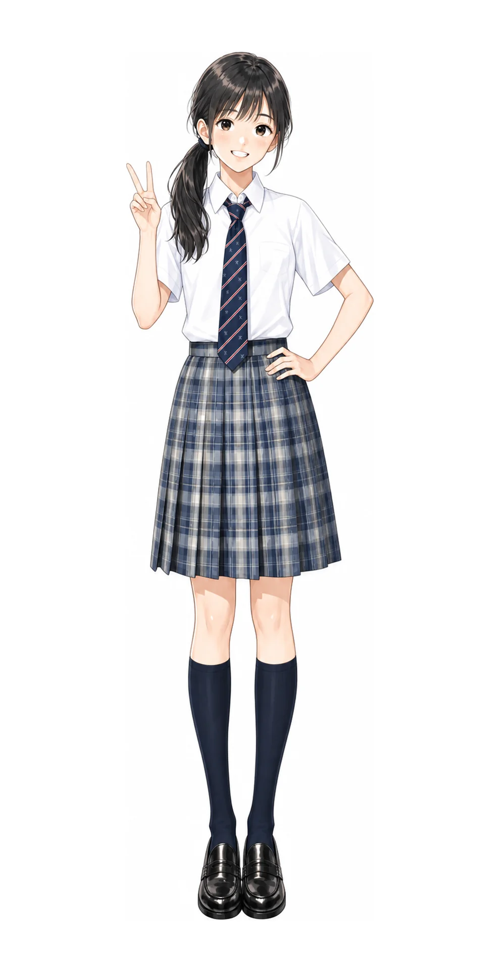 日本女子体育大学附属二階堂の女子制服イラスト
