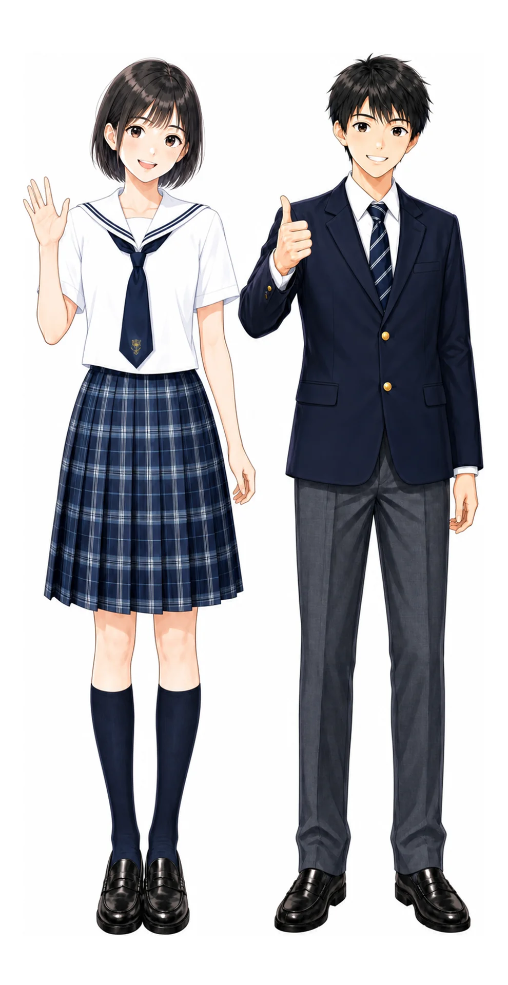 サレジアン国際学園世田谷の制服（男子・女子）イラスト