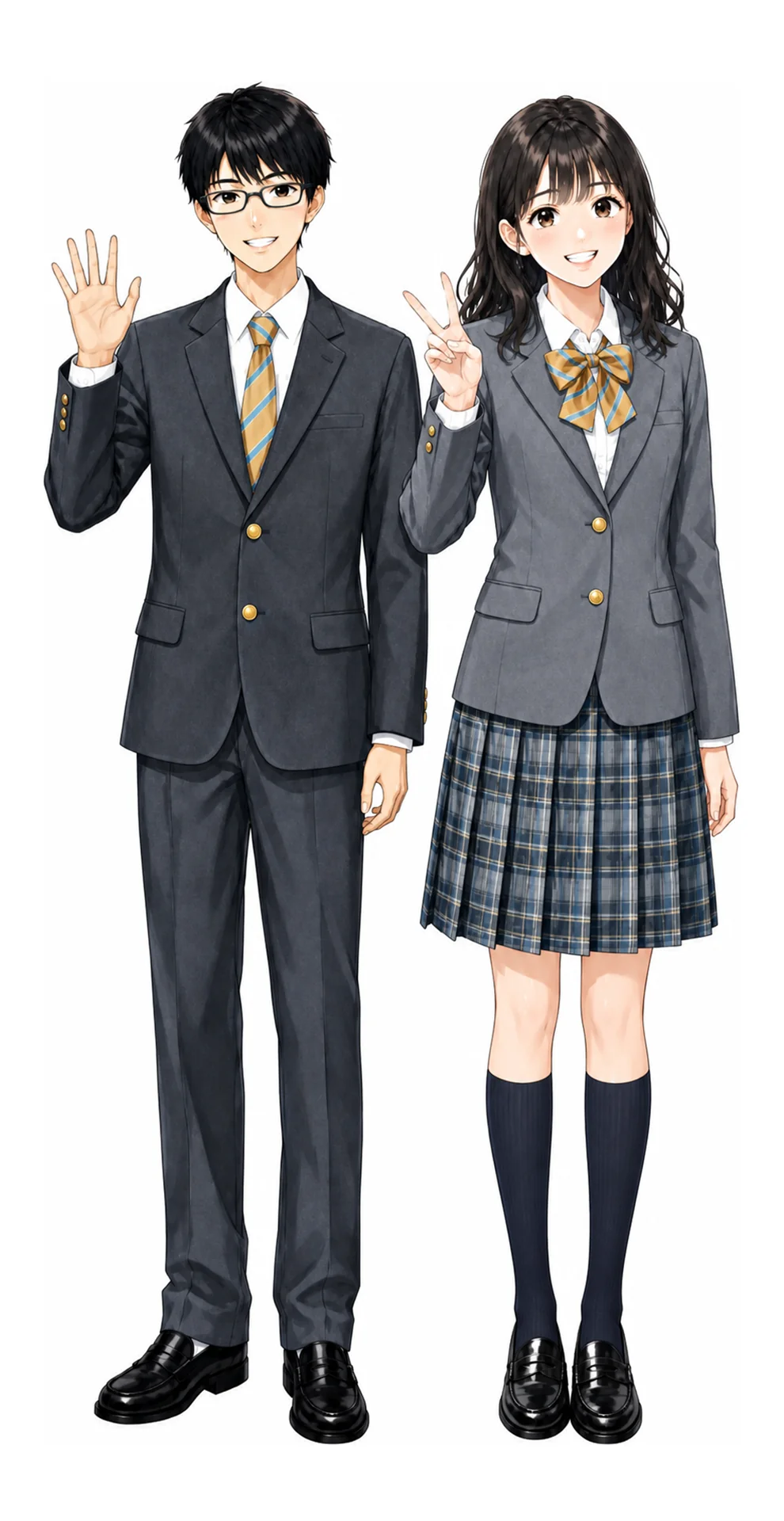 渋谷教育学園渋谷の制服（男子・女子）イラスト