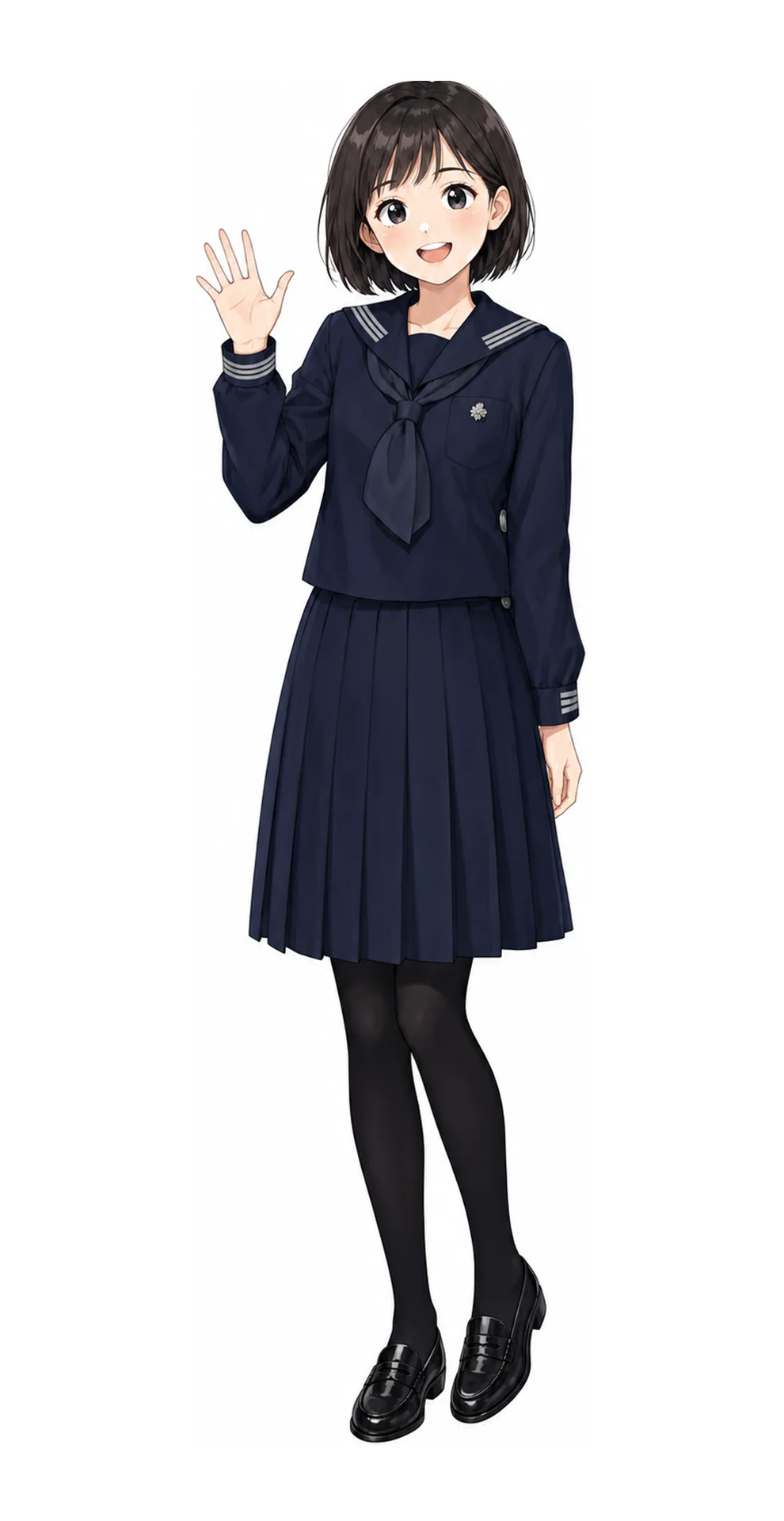 川村の女子制服イラスト