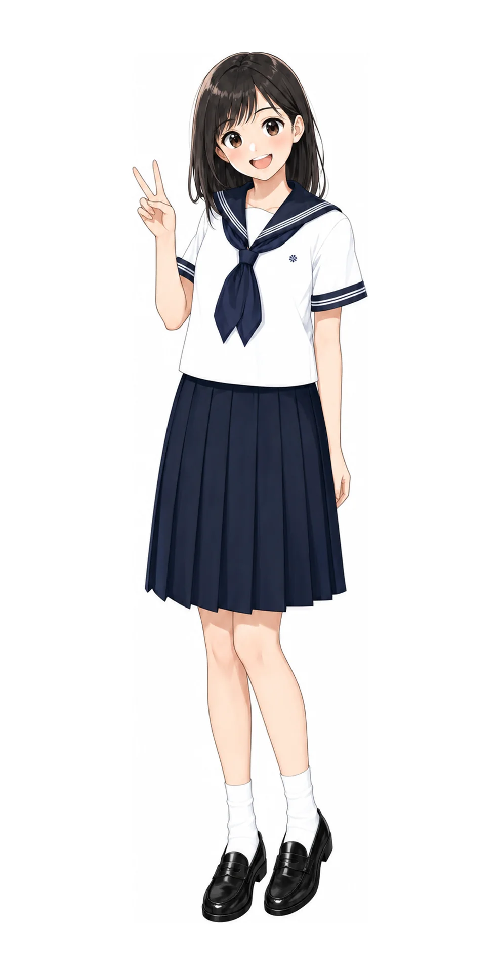 十文字の女子制服イラスト