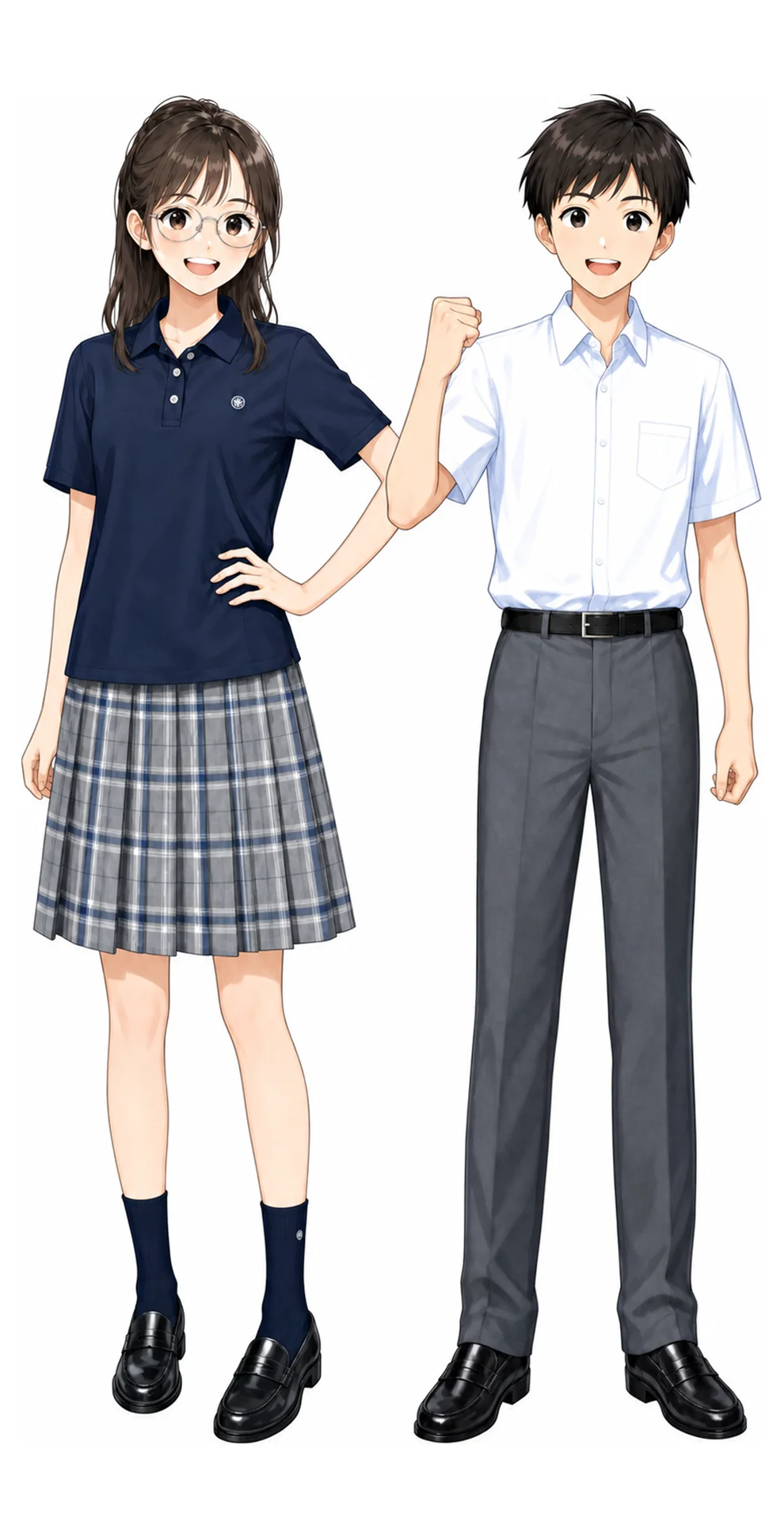 淑徳巣鴨の制服(男子・女子)イラスト