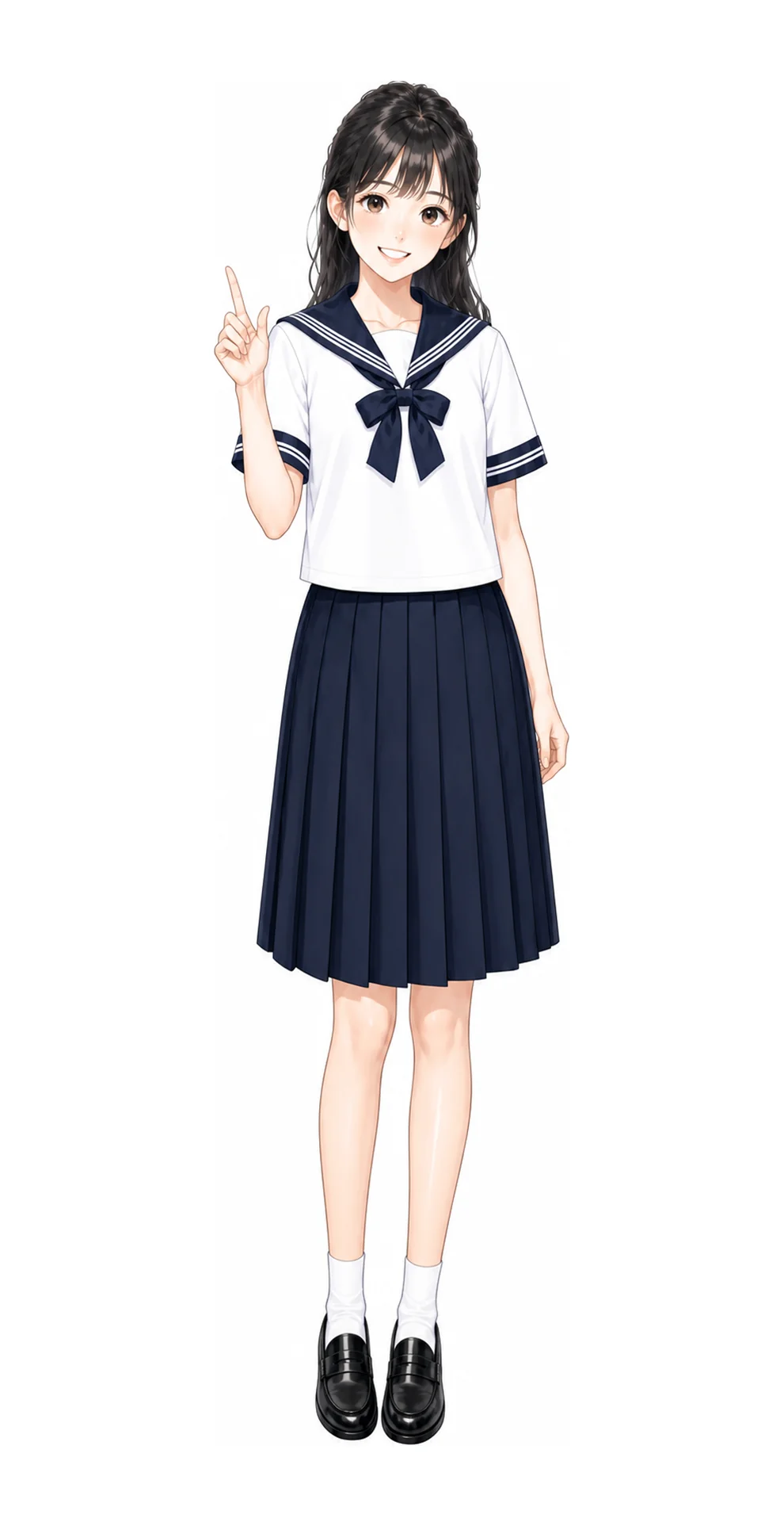 豊島岡女子学園の女子制服イラスト