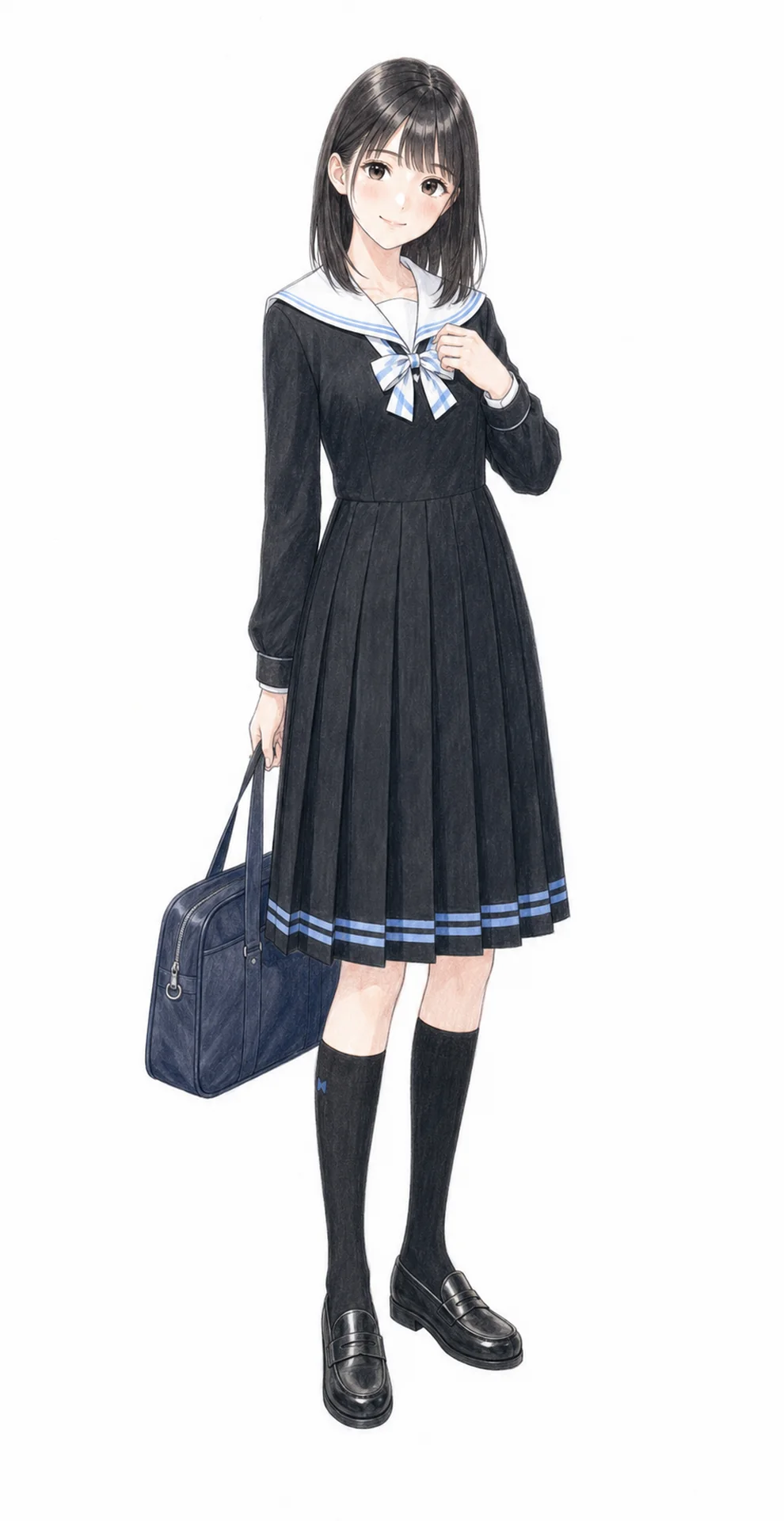瀧野川女子学園の女子制服イラスト