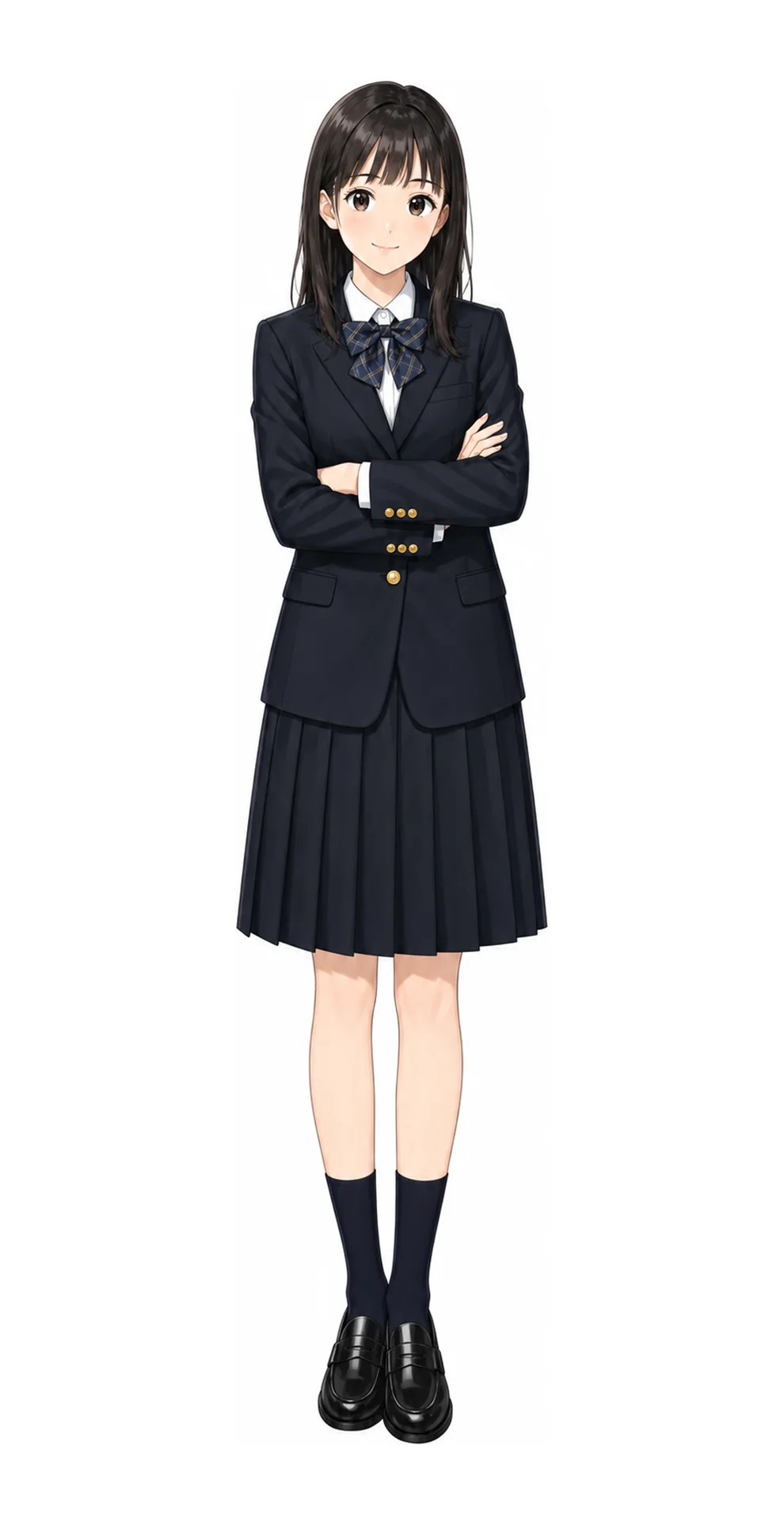 東京家政大学附属女子の女子制服イラスト
