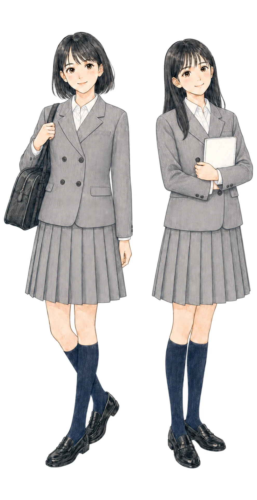 慶應義塾女子の女子制服イラスト