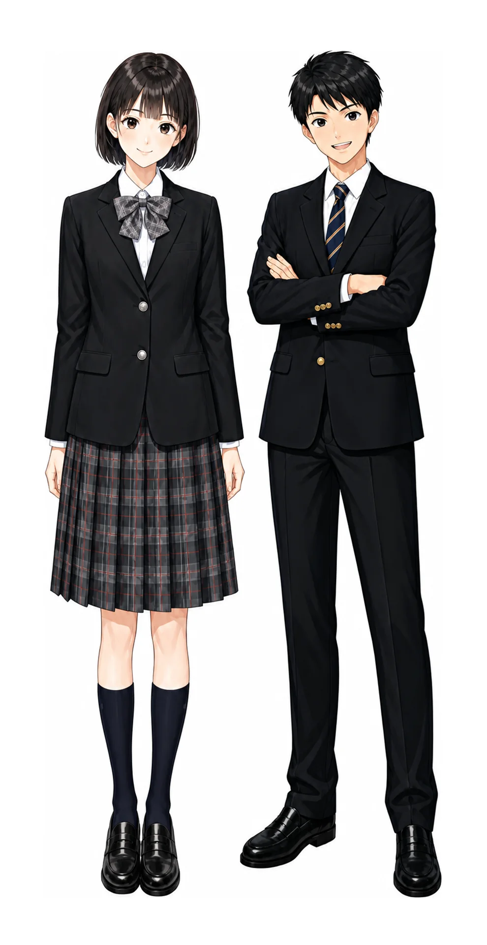 光丘の制服(男子・女子)イラスト