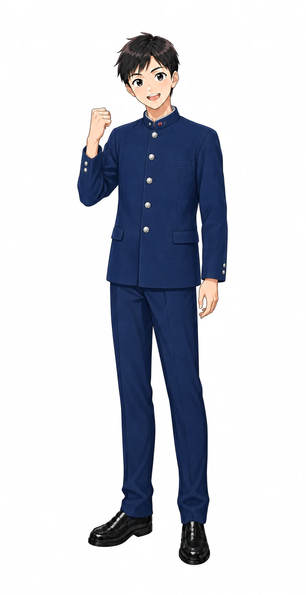 足立学園の男子制服イラスト