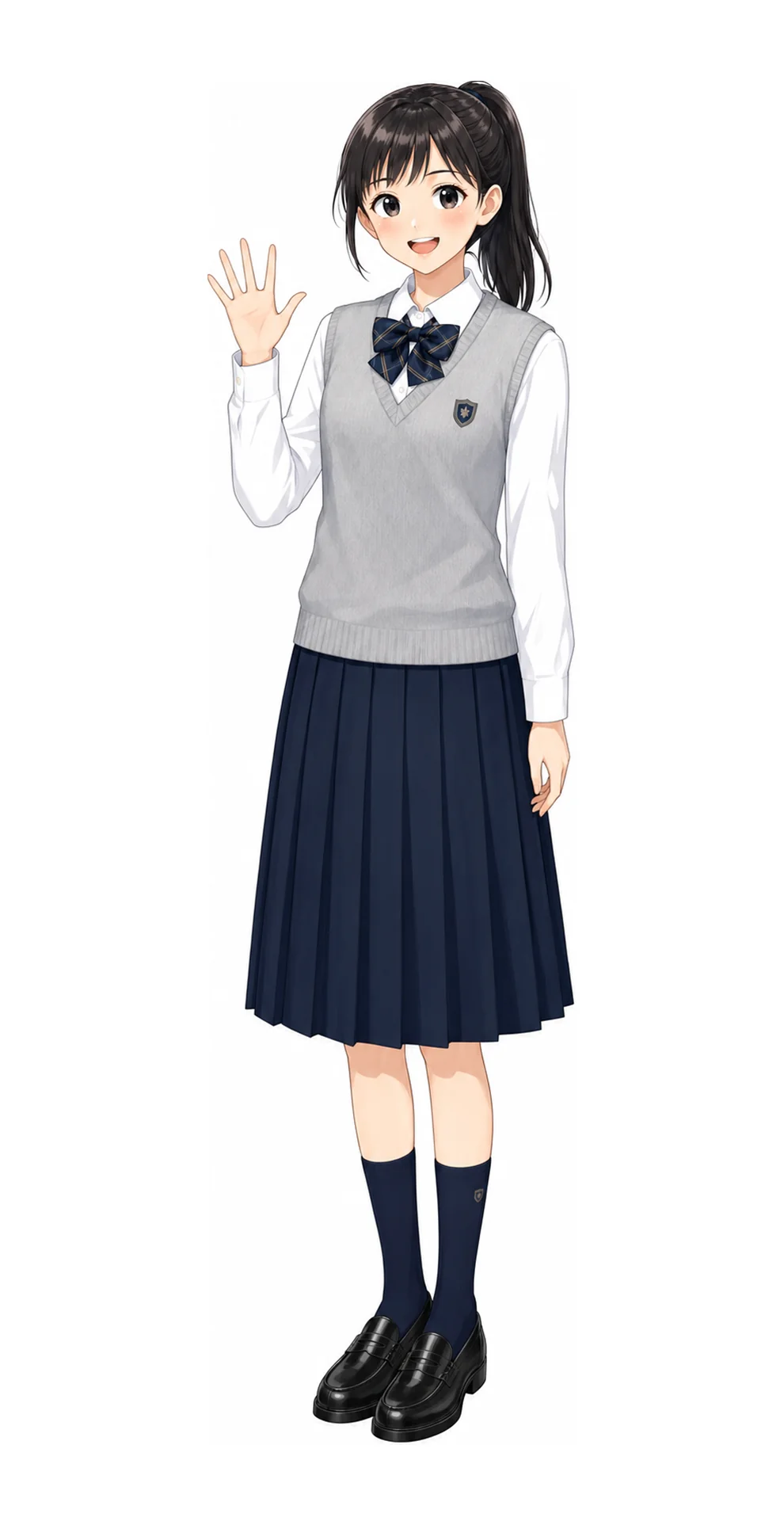 愛国の女子制服イラスト
