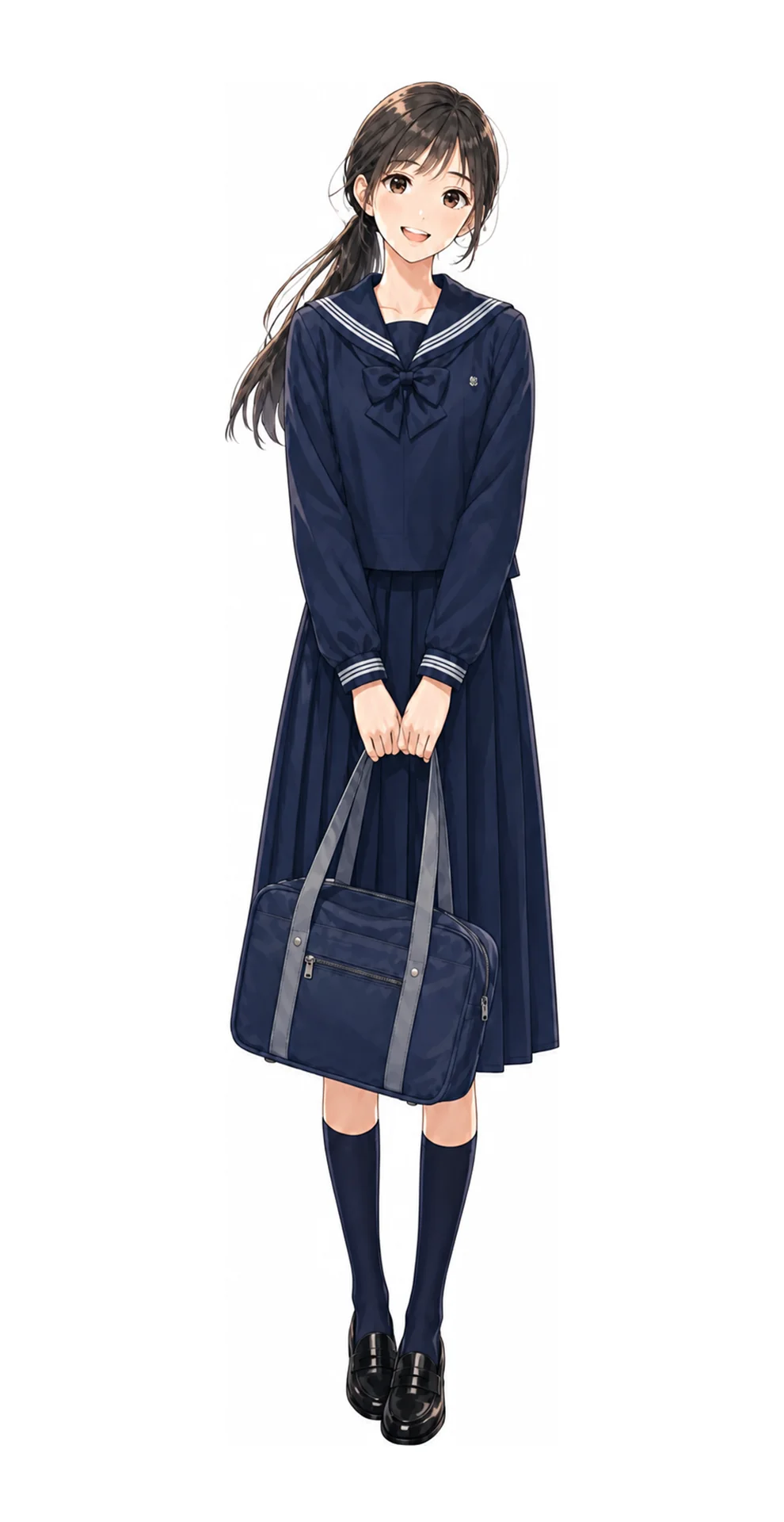 大妻の女子制服イラスト