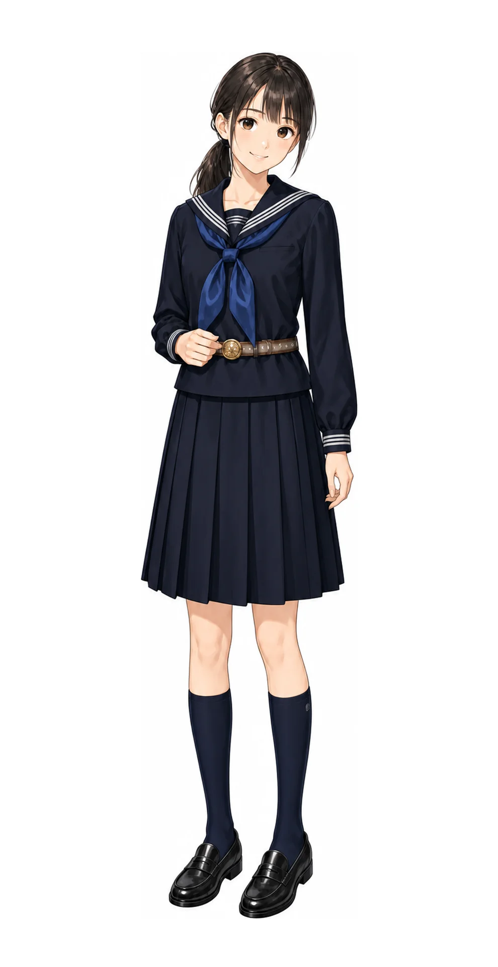 お茶の水女子大学附属の女子制服イラスト