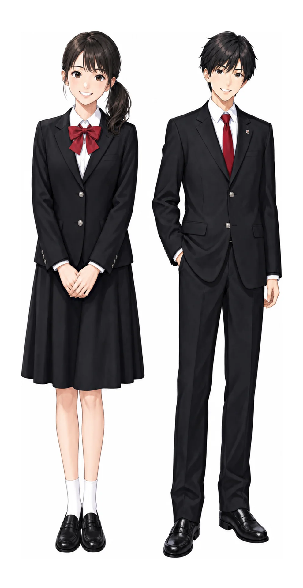 東邦音楽大学附属東邦の制服(男子・女子)イラスト