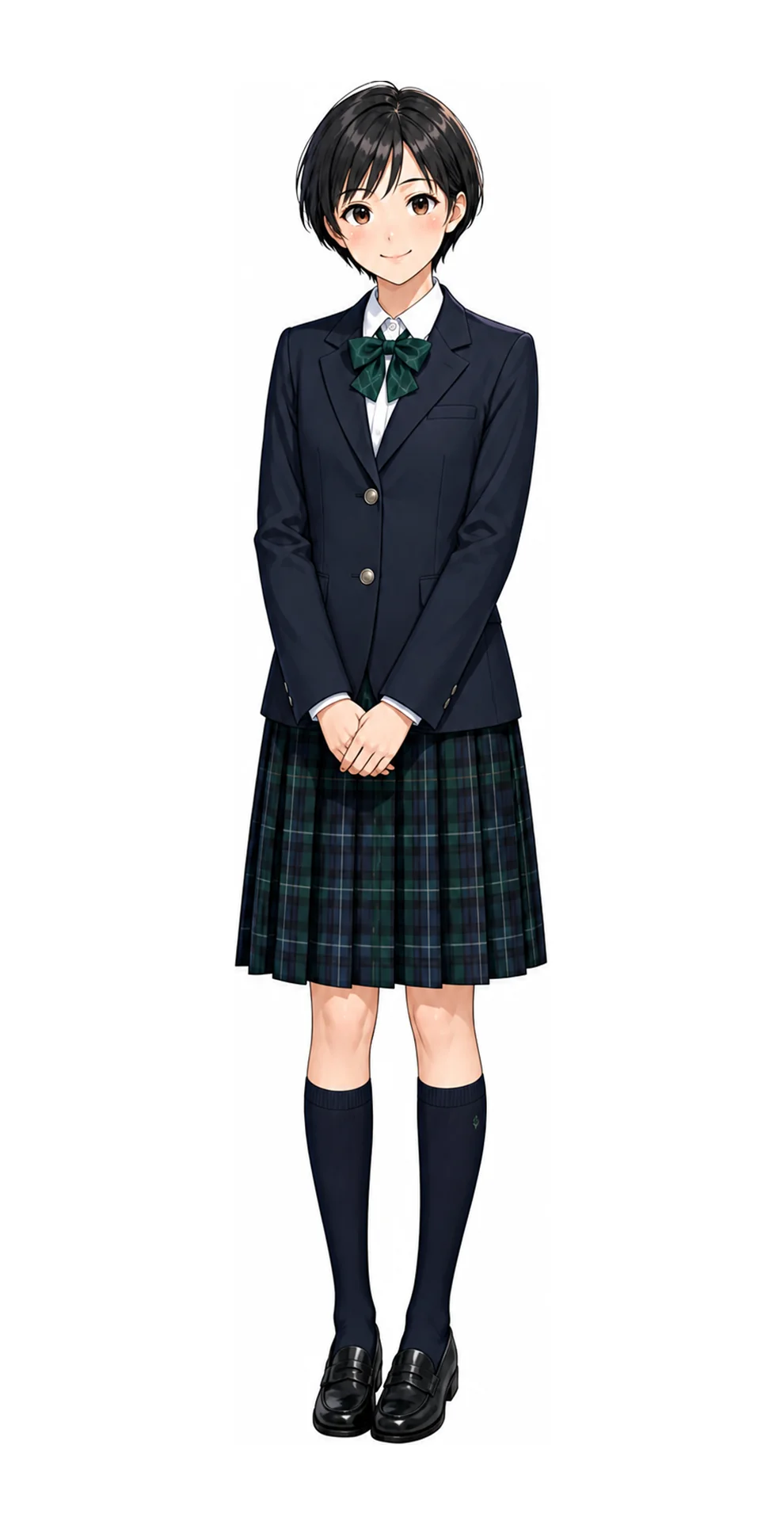 文京学院大学女子の女子制服イラスト