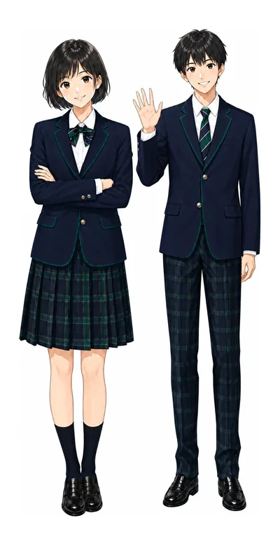 國學院の制服イラスト