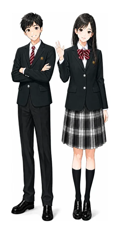 足立西の制服イラスト